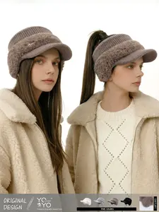 Original Design Warm Protective Knit Duckbill Hat for Ears Trendy Fashionable Knit Hat Suitable for Various Styles and Sports Activities Perfect Accessory for Everyday Outings