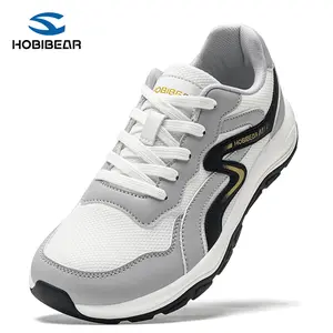 HOBIBEAR Wide Toe Sneakers for Women & Men, Retro Fabric Dad Shoes with Laces, Flexible & Breathable for Urban Casual Comfort