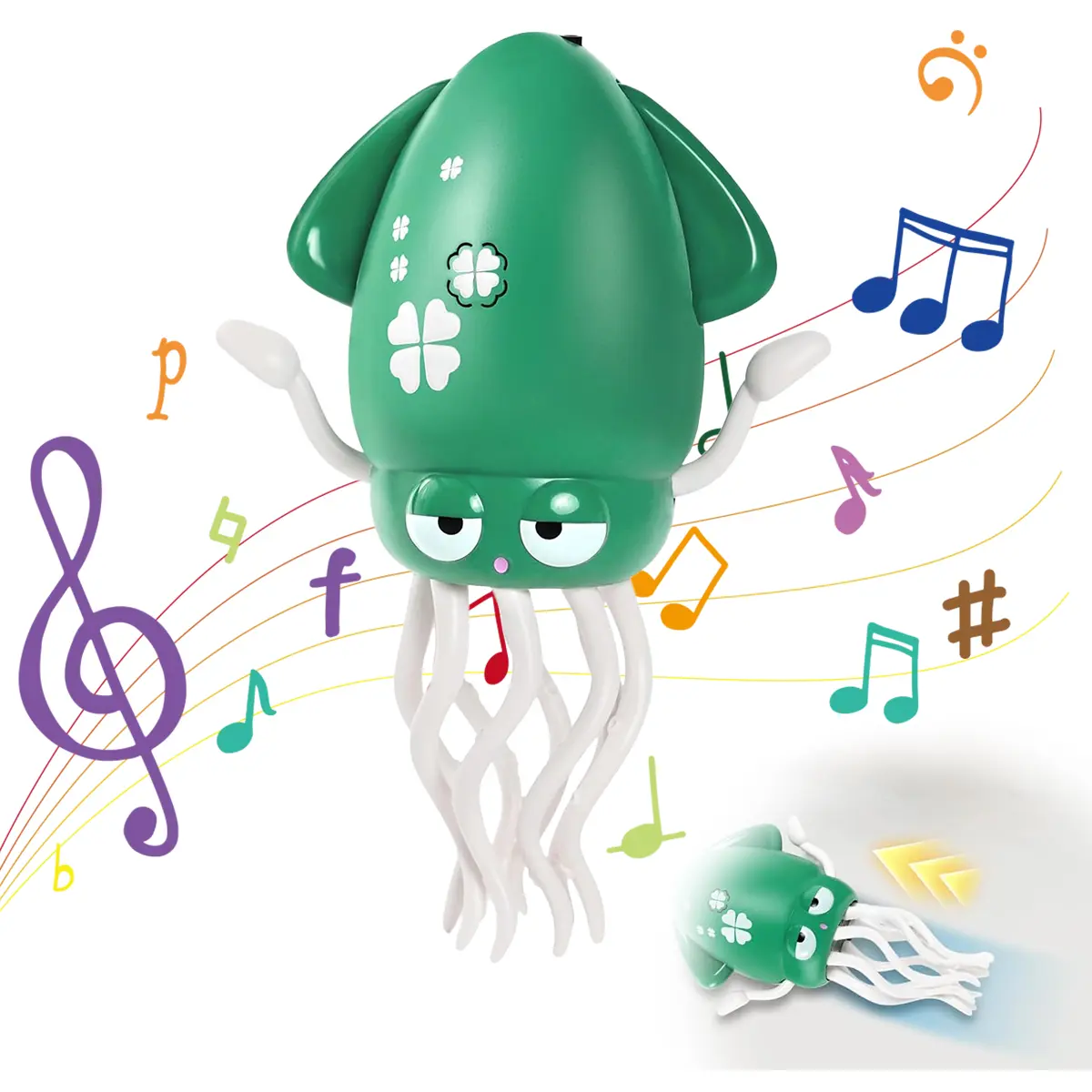 Sensory Dancing Octopus Toy - Obstacle Avoidance, Crawling, Musical Light-Up, Educational Science & Technology Toy for Gifting