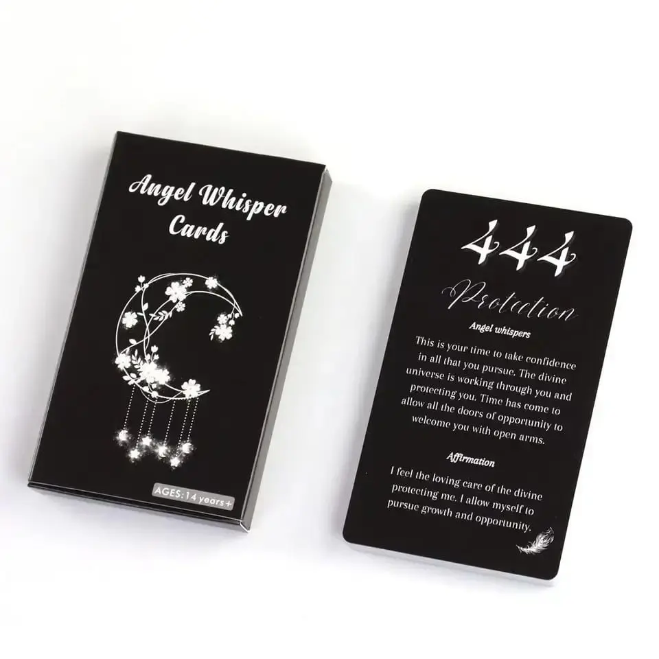 Affirmation Tarot Deck with Hidden Messages, Angel Numbers Oracle Cards for Spiritual Inspiration - Card Game