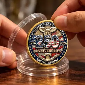 Custom America 250th Anniversary 1776 2026 Keepsake Coin, 250 Years Of Freedom Decor, Patriotic 4th Of July Home Decor, Independence Gift