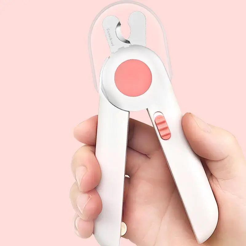 Pet Nail Clipper with LED Light, Portable Pet Nail Trimmer, Pet Nail Care Tool, Professional Pet Grooming Tool, Dog & Cat Grooming Supplies