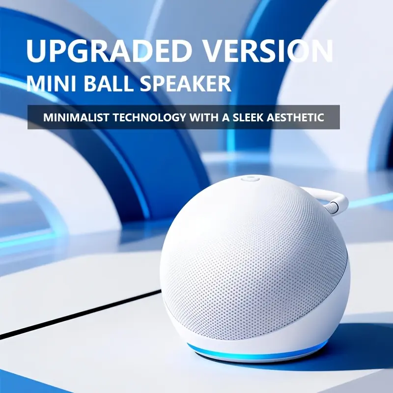 Echo Dot (Alexa Built-In) Smart Speaker - Wireless Stereo Audio, RGB Light Effects, Bass Speakers, Portable Base Compatibility, Low-Voltage Operation, Dorm & Office Desktop PC Use Wireless Bass Speaker Computer Speakers For Desktop Pc