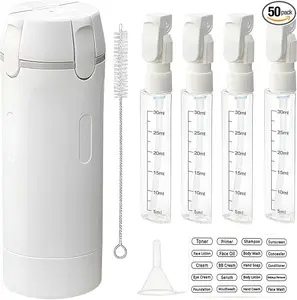 4 In 1 Practical Travel Pump Bottle Set Portable Cosmetic Storage Container Liquid Dispenser With Compact Space Saving Structure Leak Proof Design Easy To Carry For Business Trips Outdoor Activities And Daily Travel Daily Toiletry Arrangement