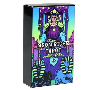 Neon Vitruvian Knight Unique Artwork Tarot Cards Set, Portable Divination Deck for Fate Prediction & Spiritual Guidance, Ideal Gift for Ages 14+, Tarot Card Decks