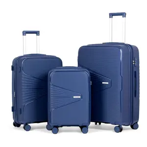 AAIVV 3 Piece Luggage Set, Family trip，Expandable ABS Suitcase with TSA Lock, Smooth Spinner Wheels, Lightweight Travel Luggage (20/24/28in) for Daily Travel, Family Use, and School Season