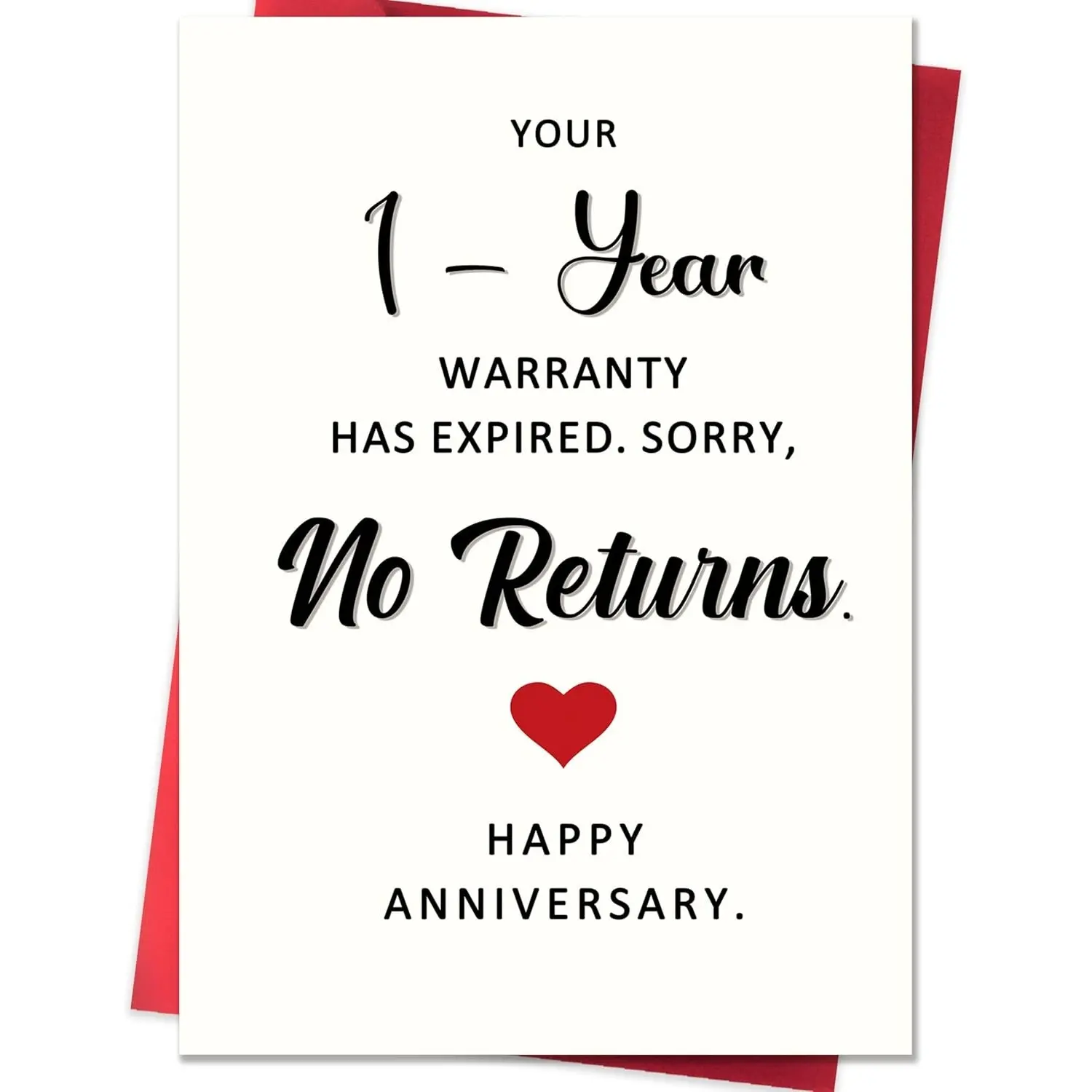 Funny 1st Anniversary Card,1 Year Anniversary Card Gifts for Boyfriend Girlfriend Him Her,One Year Wedding Anniversary Cards Gifts for Husband Wife Women Men Couples