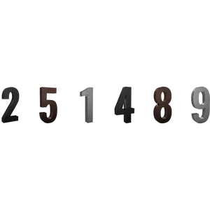 Modern Lights ABS-LN51BK 5 Inch #1 LED Backlit House Number Black