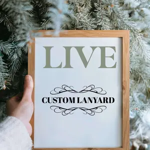 Custom Lanyard - Personalized ID Badge Holder with Nameplate & Badge Pins - Live Streaming Design Service - Unique Badge Decoration