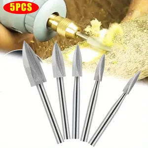 5Pcs/Set Wood Carving Tools,Engraving Drill Accessories,Bit Wood Crafts,Grinding Woodworking Tool with 1/8 Inch Shank Universal Fitment for Rotary Tools,Christmas Party Gifts,Tools & Hardware