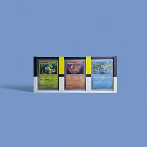 Ultraball Triple Card Display Stand – Holds 3 Toploader Cards | Pokémon Card Holder | 3D Printed Stand for Collectors & Gifts