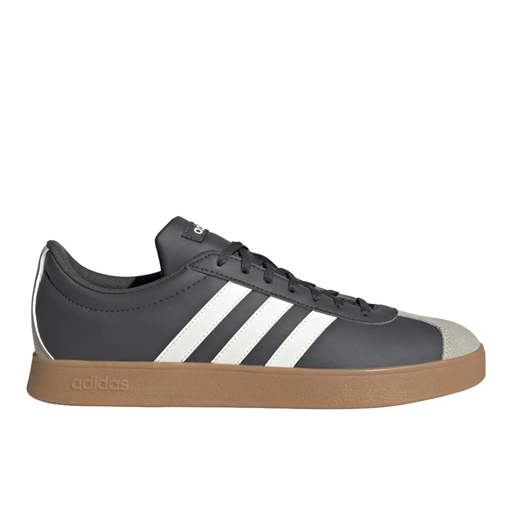 adidas Mens Vl Court Base Lace Up Sneakers Shoes Casual - Grey