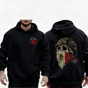 Dirty Hands Clean Money Skull Mexican Flag Face Mask Hoodie Blue Collar Men's Pattern Hoodie Mexican Dad Gift Men's Work Hoodie Men's Gift Casual Men's Clothing, Unisex, Fashionable Casual Trendy Style