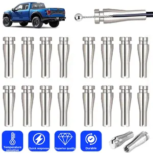 16 ENDS Door Latch Cable Repair Kit Compatible with Ford F-150, F-250, F-350, E-series, Ranger, Expedition, Excursion, Navigator (12 Standard 4 Locking Cam) Aluminum
