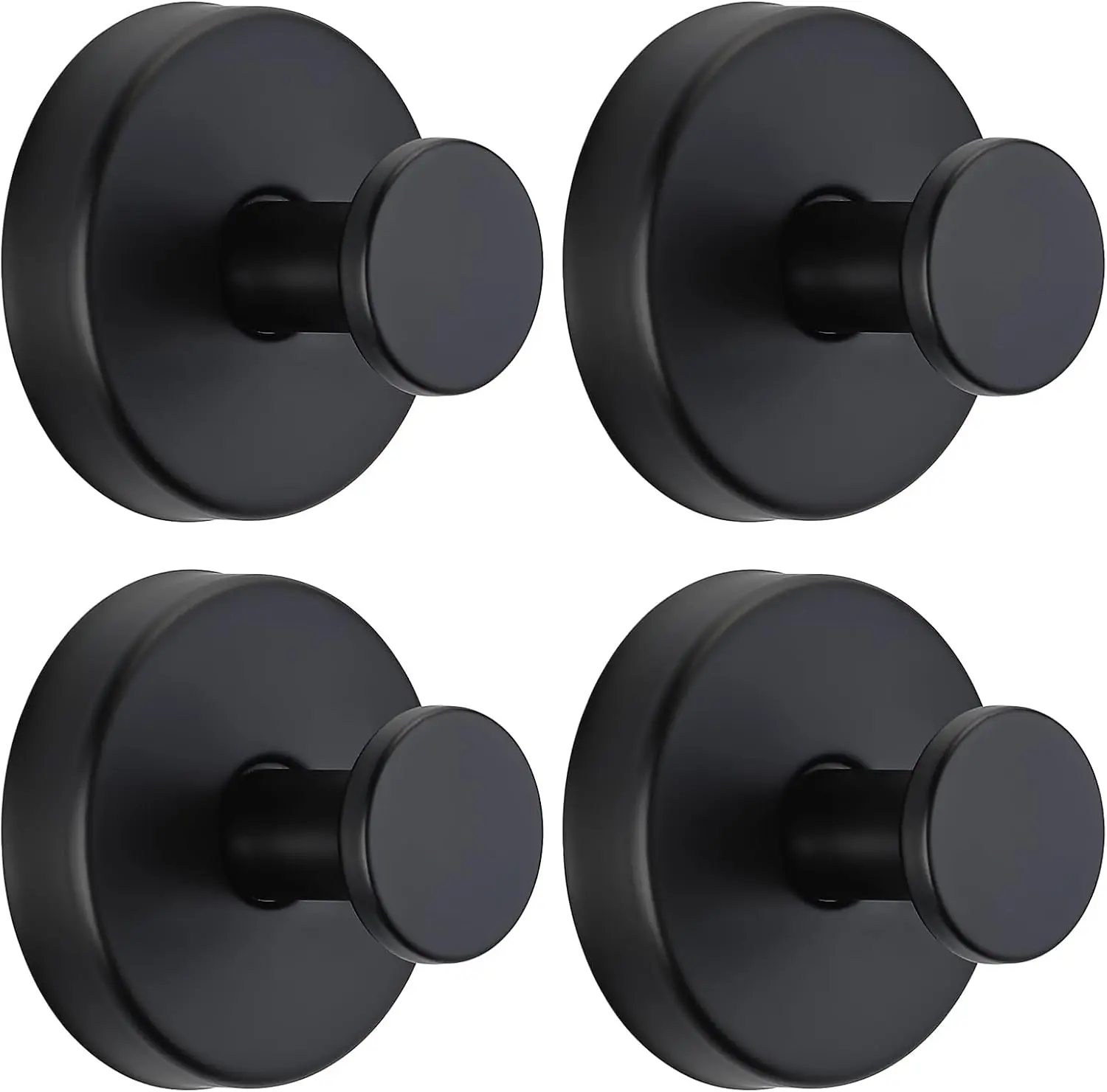 2026 New Suction Cup Hooks for Shower No-Drill Bathroom Hooks for Towels, Robes, Loofah Mountable on Bathroom Walls, Kitchen, Glass, Mirrors, Tile and Smooth,Non-Porous Surfaces (2/4 PACK, Matte Black),dorm essentials,home decor