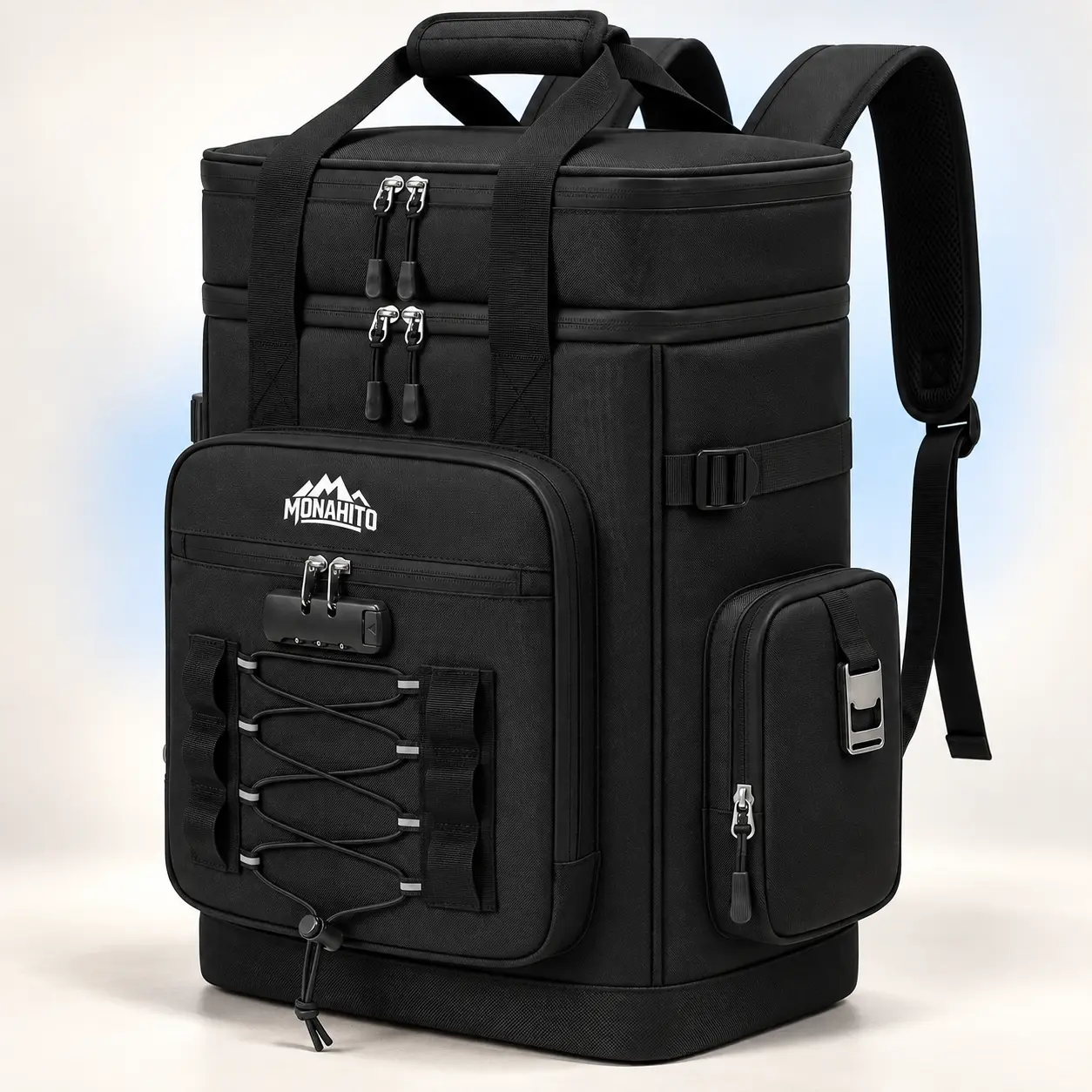 Cooler Backpack, 25L Insulated Leakproof Cooler Bag with Multiple Pockets, Soft-Sided Backpack for Beach, Camping, Travel, Fishing & Family Picnics