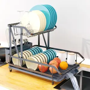 2 Tier Collapsible Dish Drying Rack (Large) Organiser