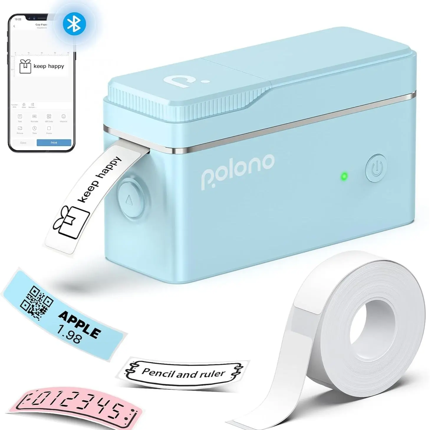 Blue  Printer + 1 Roll