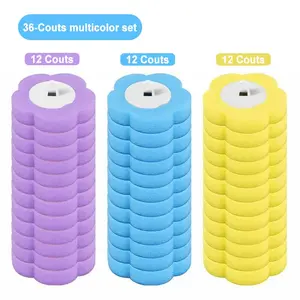 Toilet Brush Replacement Heads 36-Pack, Disposable Sponge Refills for Toilet Cleaning, Multicolor Bathroom Cleaning Supplies for Home Use