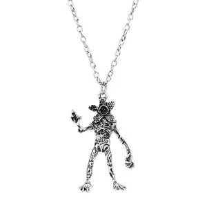 Hot Movie New Stranger Necklace Demodog Demogorgon Monster Alloy Pendant Necklace Cosplay Jewelry Prop for Men Women Gifts Accessory Necklace