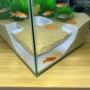 3-Hole Aquarium Underground Tunnel Cave with Natural Curve Design - Durable Gravel Hideout for Corydoras, Kuhli Loach & Shrimp - Under Gravel Fish Tank Decor for Relax & Easy Cleaning, Small Fish Shelter, Large Aquarium Decorations, Fish Tank Accessories