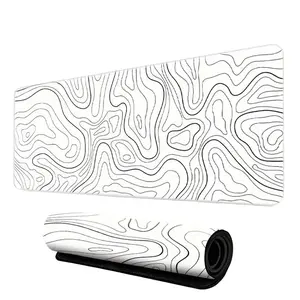 Creative Geometric Pattern Mouse Pad, 1 Count Office Mouse Mat with Stitched Edges & Non-slip Rubber Base, Desktop Mouse Pad, Office Supplies, PC Accessories, Desk Accessory