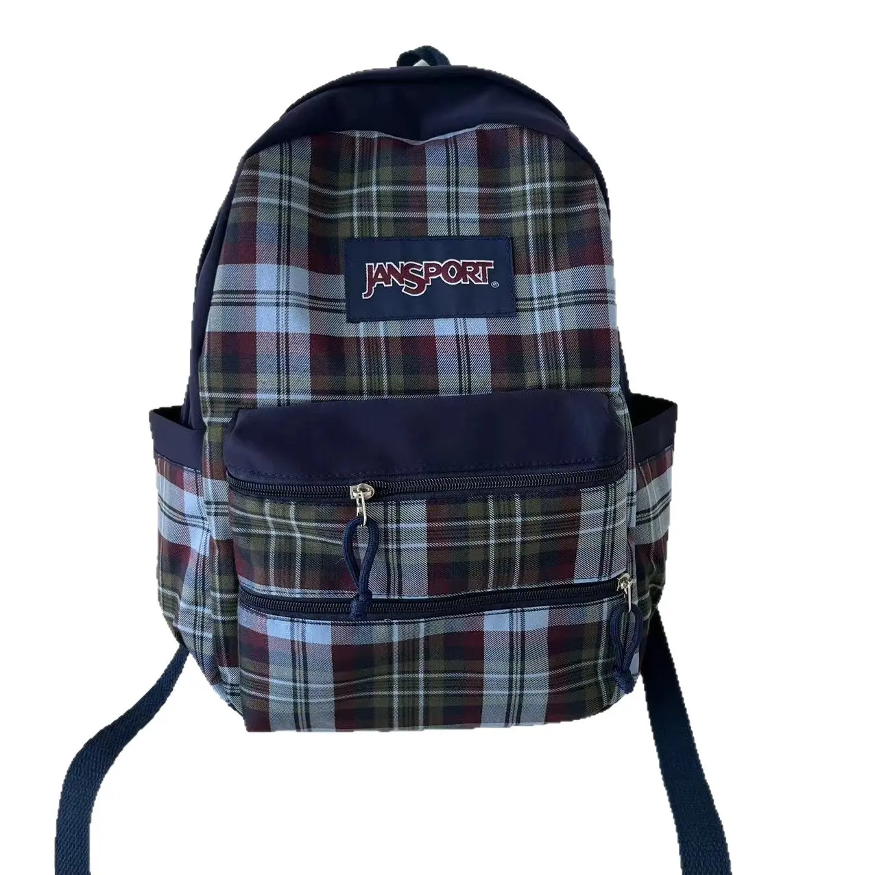 Retro plaid design for college students (high school/college), large capacity, waterproof, lightweight; ideal for campus and commuting; compatible with backpacks; available in multiple colors.