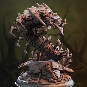 Eldritch Centipede Abomination - Monarch Conrad 3D-Printed Character Figure Miniature, DM Stash 3D-Printed Miniatures Home Decor Statue, Character Figure Miniatures