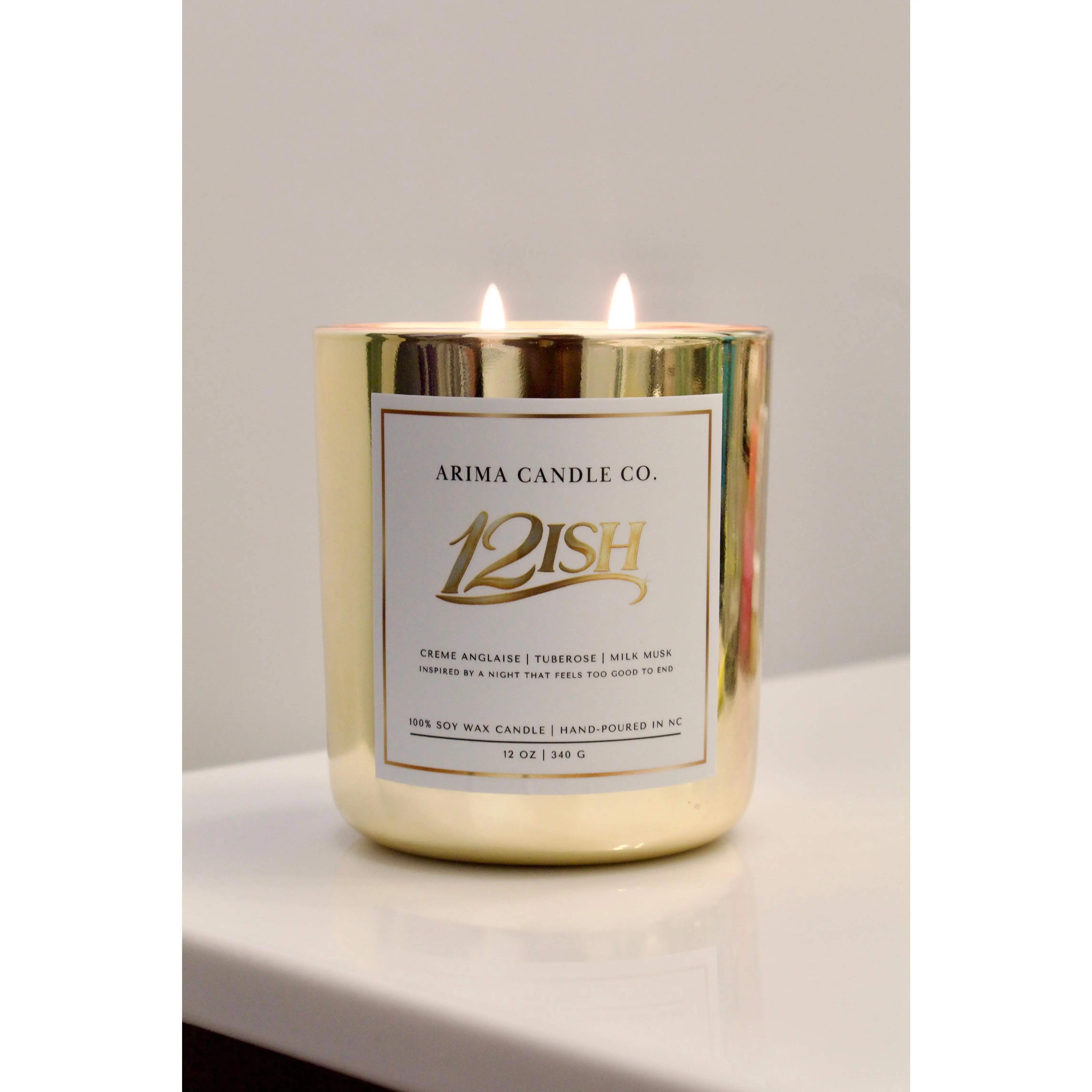 12-ish | Vanilla & Tonka Scented Soy Wax Candle, 12 ounces 12-ish | Vanilla & Tonka Scented Soy Wax Candle, 12 ounces