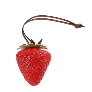 Simulation strawberry pendant bag pendant keychain car pendant pendant fruit bag hanging