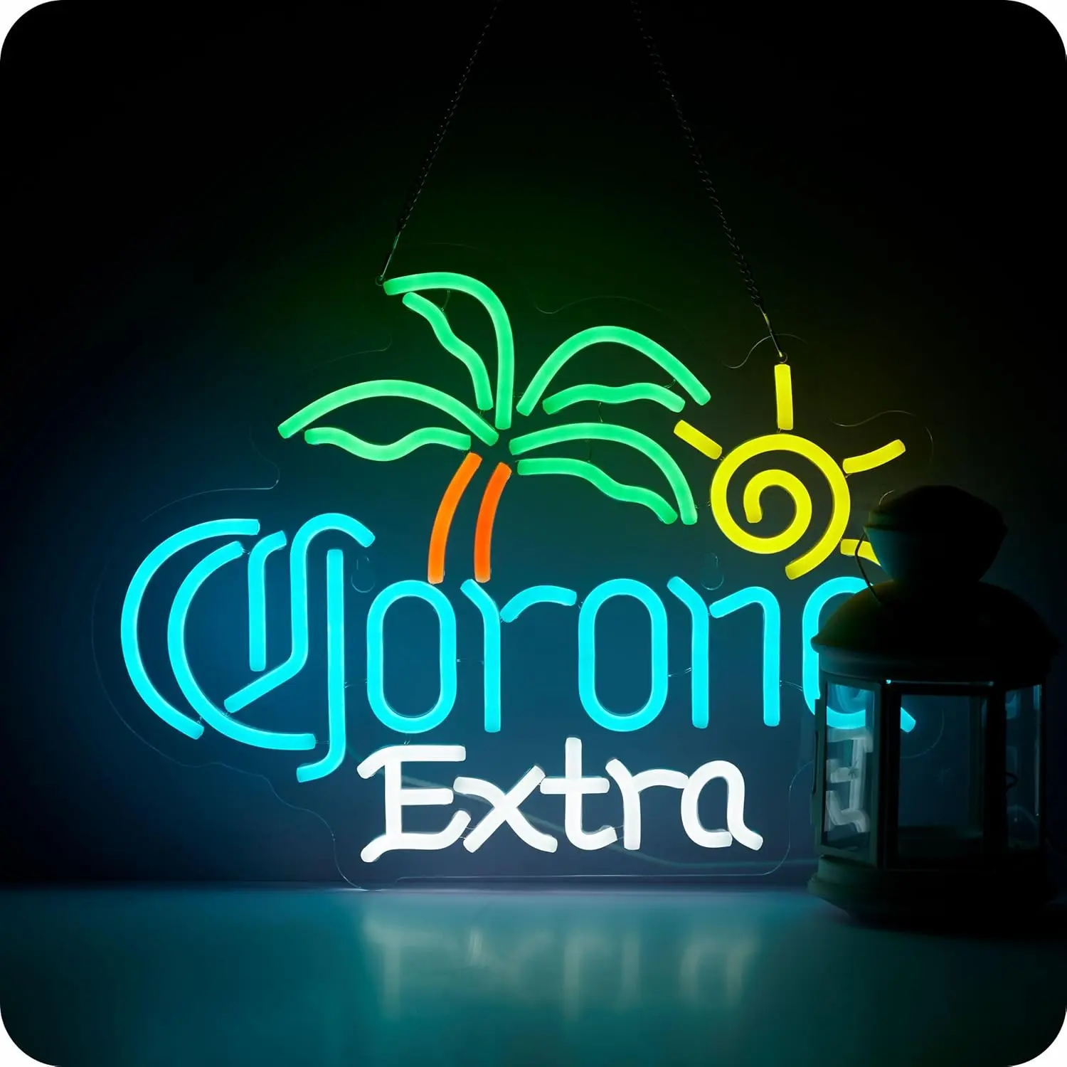 CRN LED Neon Beer Brand Letter Gallery Light, Advanced Acrylic Artwork, USB-Powered with Switch, Novelty Lighting for Bars, Men's Private Spaces, Gallery Light Novelty Lighting