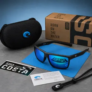 Costa Del Mar Men's Polarized Sunglasses Blue Mirror Lens Outdoor Fishing