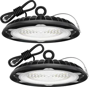 HYPERLITE UFO LED High Bay Light: 150W/250W (130LM/W)High Bay LED Shop Lights with 6ft Plug - 5000K IP65 LED Warehouse Lights for Workshop Stadium Garage Lighting Dealsforyoudays