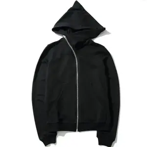 New men’s zip-up hoodies/sweatshirts in black—hip-hop swag style, skateboard streetwear; hooded jackets/coats; casual; Father’s Day gift; menswear gift
