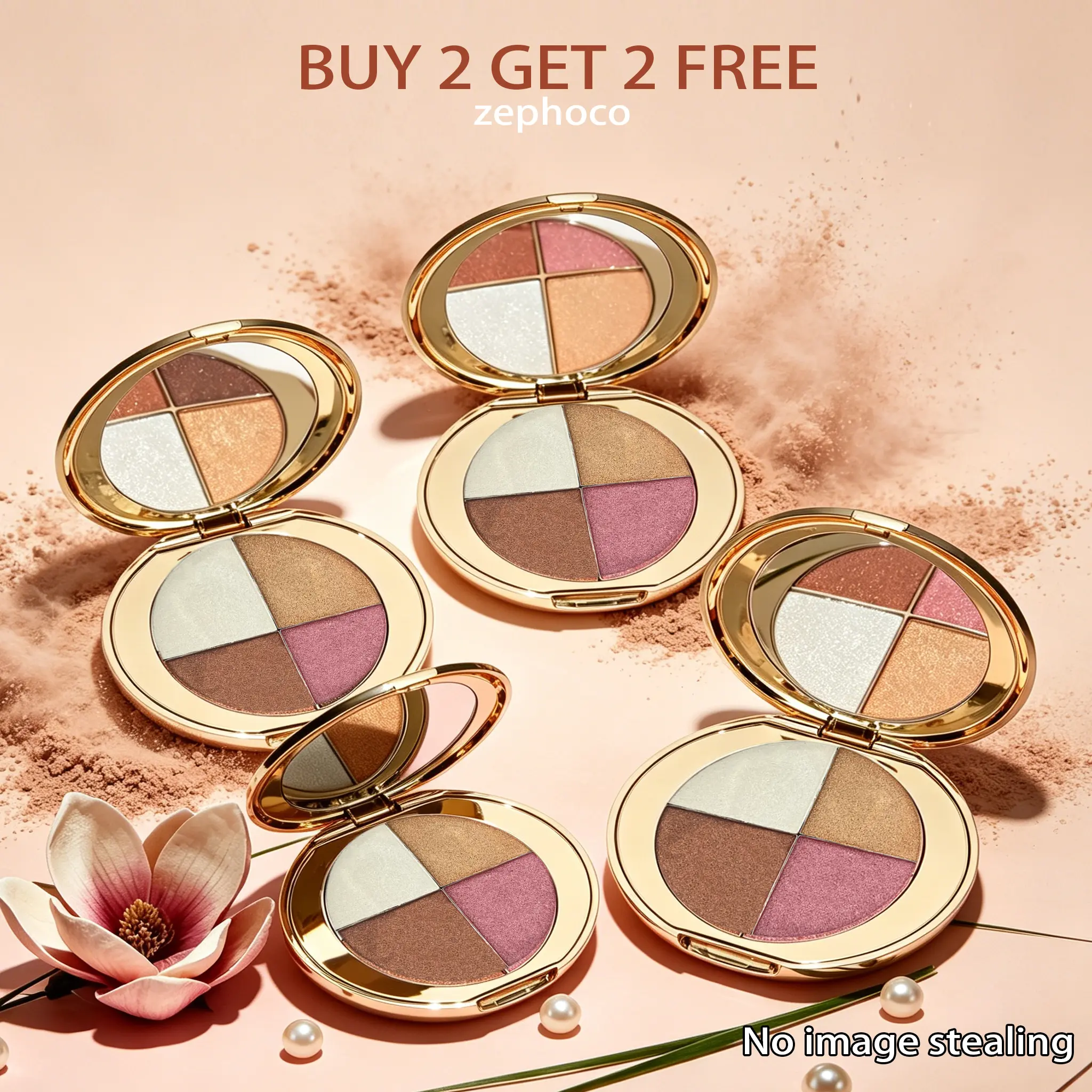 [Buy 2 Get 2 Free] cheek palette - eyeshadow and highlighter makeup Shimmer bedazzled Cosmetic All-in-One Cream moon Powder Radiance hybrid blush illuminator