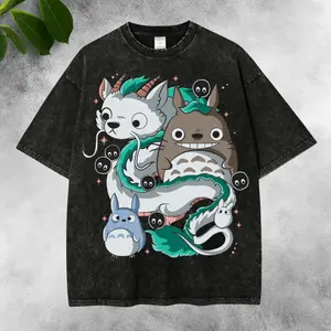 Vintage My Neighbor Totoro Shirt, Anime t-shirt, Spirited Away Shirt, Totoro T-shirt, Studio Ghibli Anime Tee, Shirt for Gifts