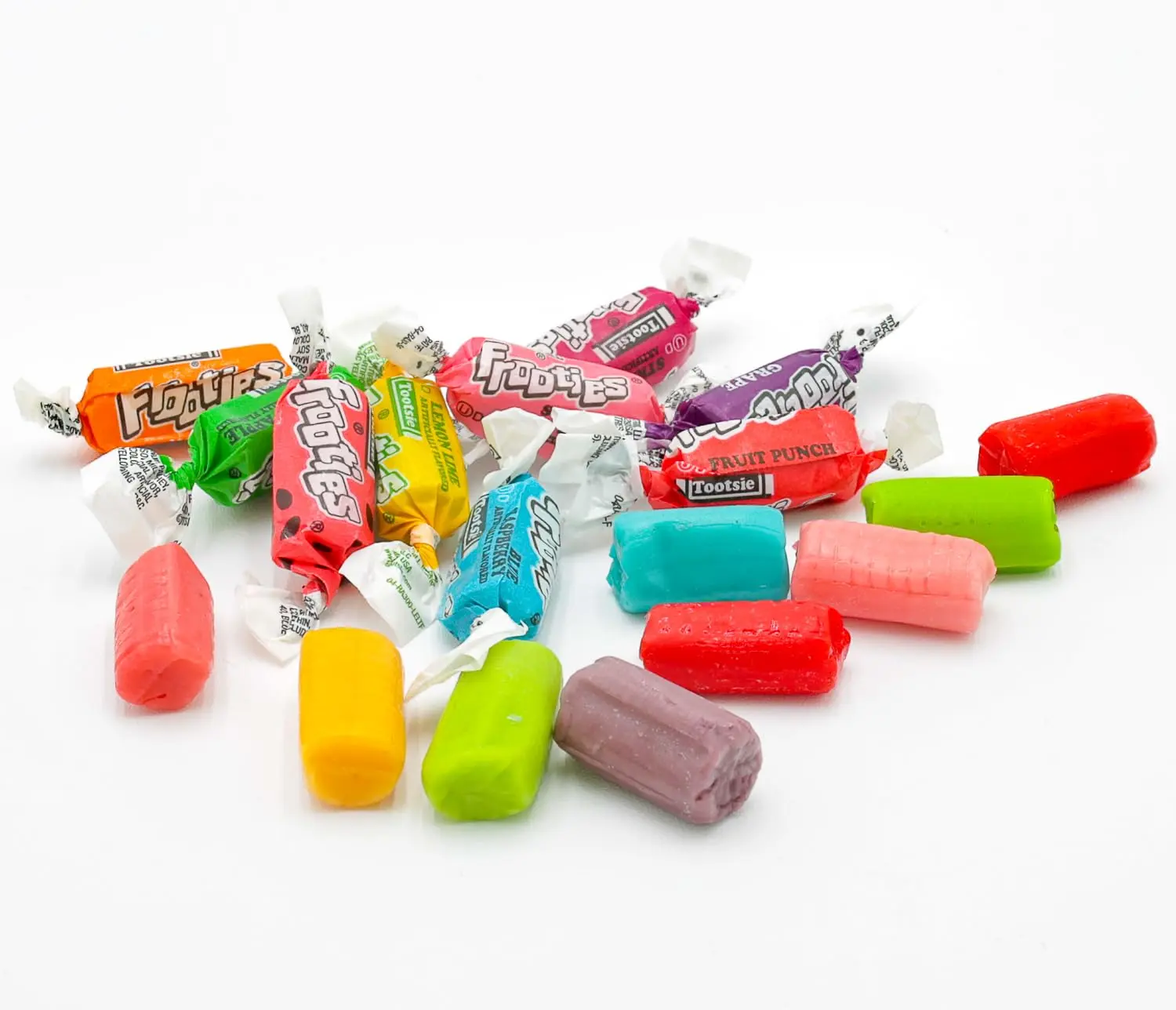 Tootsie Roll Frooties Chewy Fruit Candies - Assorted Fruity Flavors, 1 Lb Bag, Gluten & Peanut Free Tootsie Rolls Candy for Piñata Treats, Shares with Friends