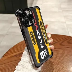 Personalized  and minimalist industrial style hardcore Aesthetic Electroplated TPU Casing For iphone 16 15 14 13 12 11 X XS PRO PLUS MAX Four Corners Anti-Fall Transparent Casual Soft Silicone Shockproof Protective L1294 Cellphone Cover Smartphone