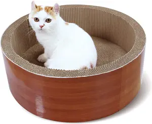 ScratchMe Cat Scratcher Post & Board Durable Scratching Pad Prevents Furniture Damage Black Marble REST&PLAY Feature Recyclable & Durable 17.32" X 17.32" X 6.13"