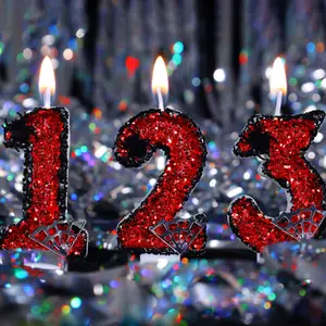 Creative Spider Digital Candle, Internet Celebrity Birthday Party Decoration, First Birthday Cake Topper