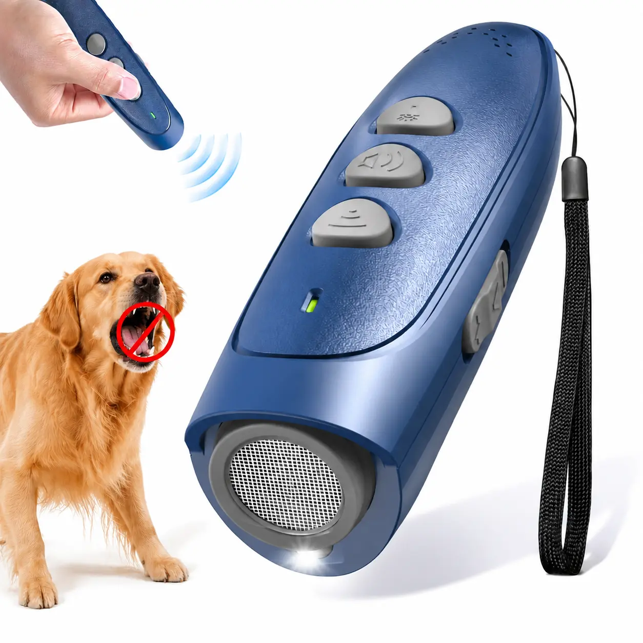 Stop Excessive Dog Barking Fast & Safely, Anti-Barking Device with 3 Ultrasonic Modes, 16.4 FT Range for Indoor & Outdoor Use, Easy to Use No Bark Device for a Quieter Home, Rechargeable, Safe & Humane Dog Training Aid