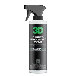 3D Carpet & Upholstery Wash, GLW Series | Ultra Powerful Stain Eliminator | Car Carpet, Seats, Floor Mats | Hyper Thick Foam | Fresh Scent | DIY Car Detailing