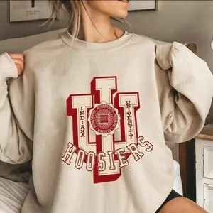 Vintage Indiana University Hoosiers Sweatshirt, Retro College Pullover