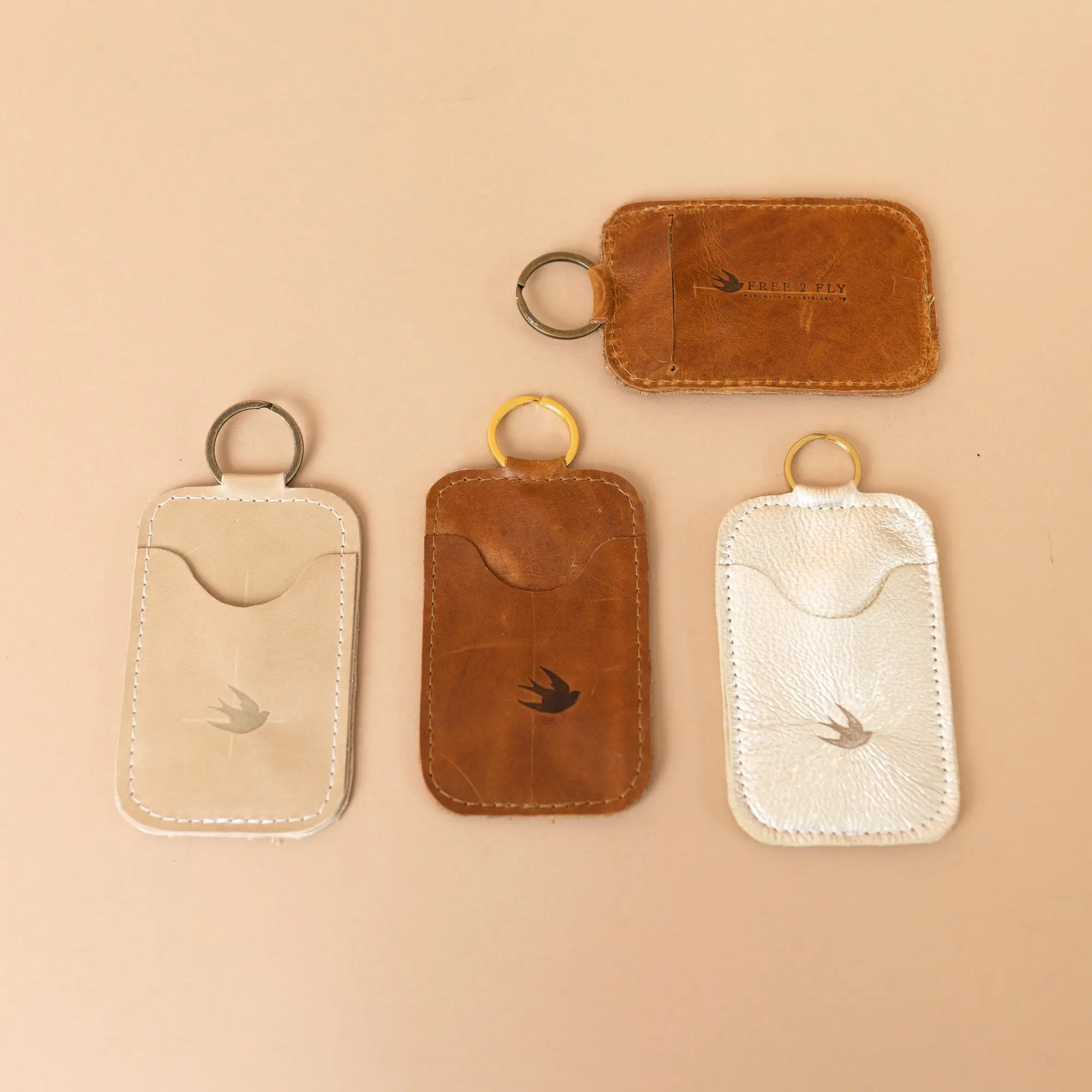 All Leather Keychain Cardholder MADE TO ORDER
