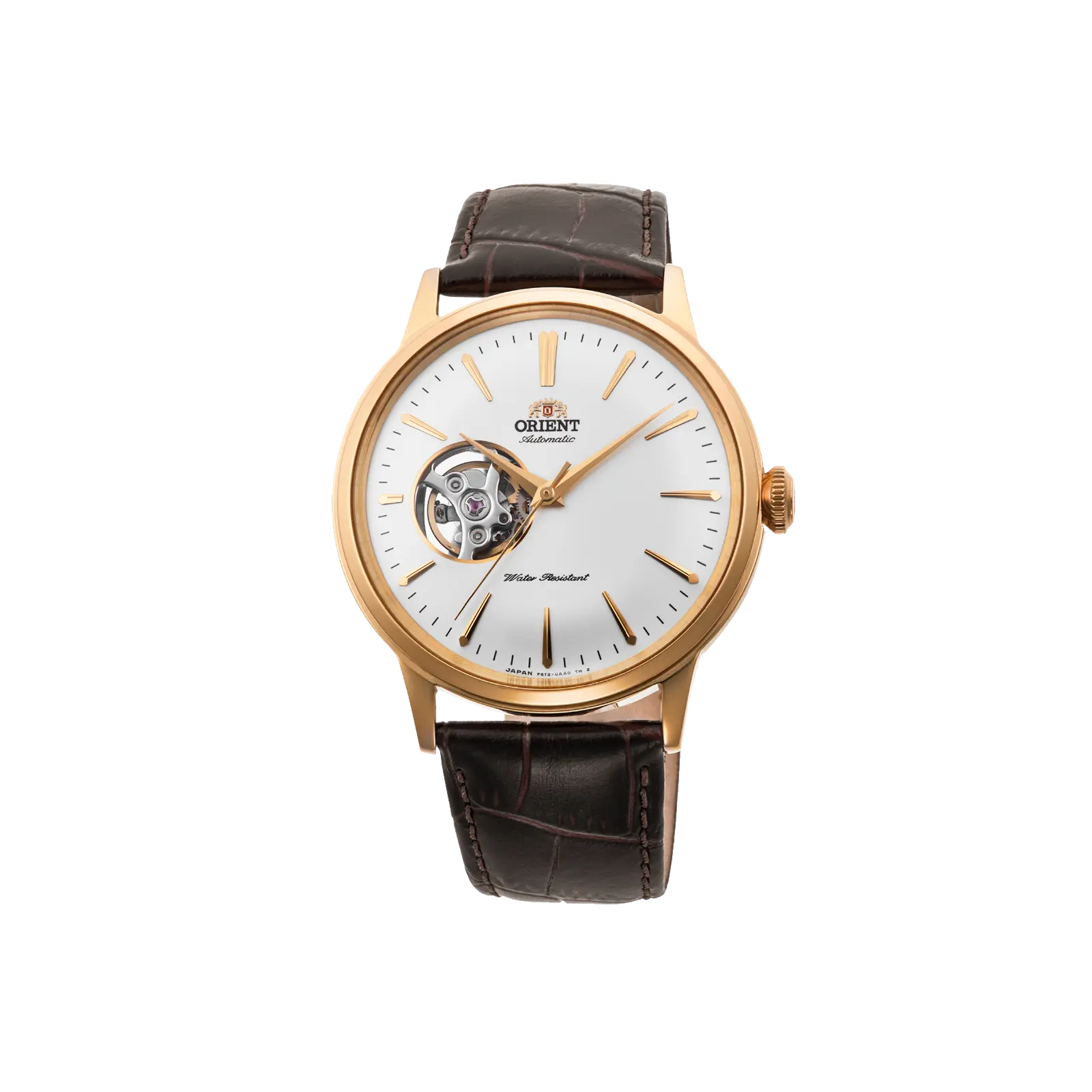 Orient Bambino Open-Heart Automatic Dress Timepiece, Unisex 40.5mm Stainless Steel with Brown Leather Strap, Analog Dial, RA-AG0003S30B, Mechanical Design Watch, Buckle, Mineral Glass, Open-Heart Dial, 12 Months, 30M - 50M, Automatic Wind Wrist Watches, R