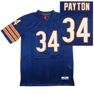 Men's #34 90s American football jersey Sewing embroidery Classic V-neck blue sweatshirt mesh ventilation Suitable for daily rugby training matches Outdoor sportswear 1985 Old - School Trendy Cheap High Quality fan Halloween Christmas gift