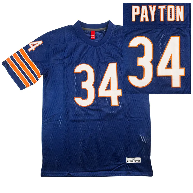 Men's #34 Vintage Football Jersey Shirts, Classic V-Neck Sports Top in Breathable Mesh with Sewn Embroidery, Options for Tight/Loose Fit S-3XL, Polyester Mix, Cold Wash, American Football, Male, Football Fashion