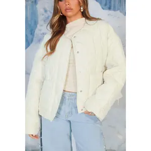 Chilly Nights Quilted Puffer Jacket - Cream