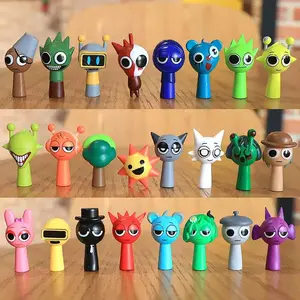 24pcs Sprunki Action Figures Set, Music Game Collectible Dolls, Unique Christmas & Birthday Gifts for Adults & Youngsters, Whimsical Art Style Figurines, Perfect for Car & Desktop Decor, Holiday Gifts