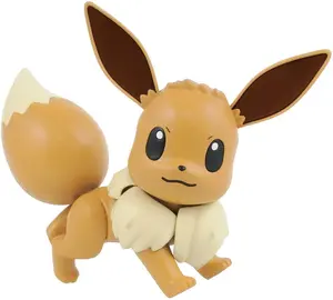 BANDAI Hobby Pokémon Eevee Model Kit - Easy Assembly Snap-Together Plastic Model - Eevee Evolution Plush - No Glue Required, Highly Detailed Collectible Figure Toy for Kids & Fans